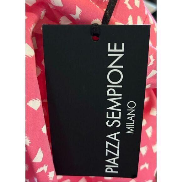 Piazza Sempione Casual Cotton Blend Pant in Pink & White NWT Size 48/12 - Picture 8 of 9